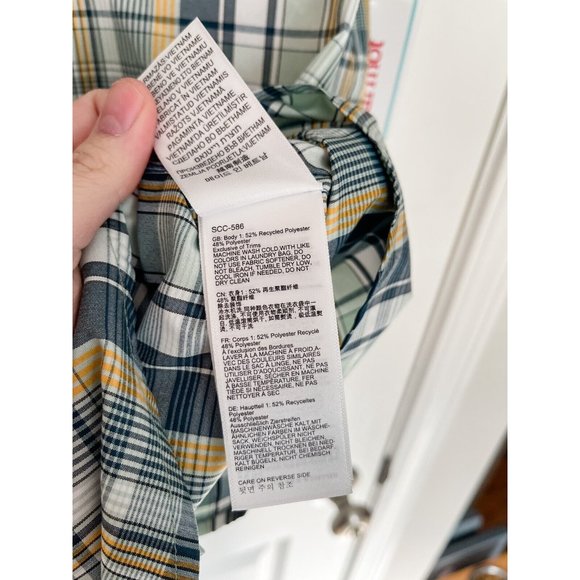 NWT Marmot Lykken Plaid Short-Sleeve Performance Woven Shirt - Crushed Mint - Picture 6 of 7